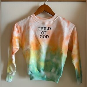 New embroidery Tie-Dye Sweatshirt - Orange, Yellow, Green. New